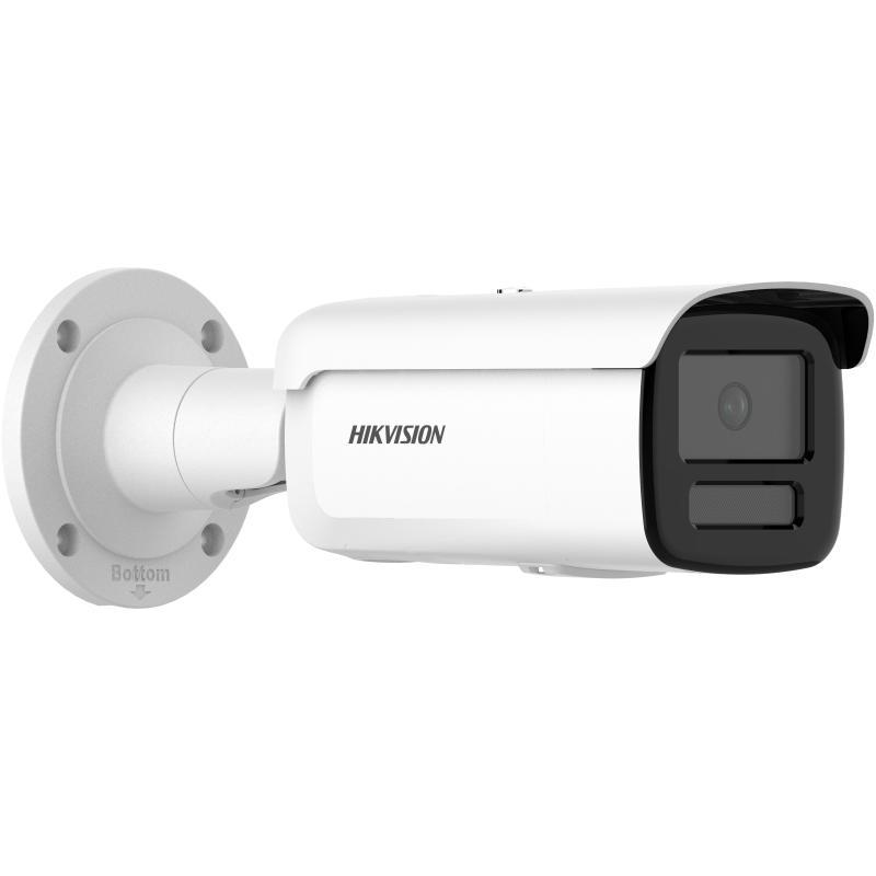 كاميرا شبكة IP ثابتة ذكية هجينة من HIKVISION طراز DS-2CD2T87G2H-2Li بدقة 8 ميجابكسل مع تقنية ColorVu ومقاومة للماء IP67 ودعم H.265